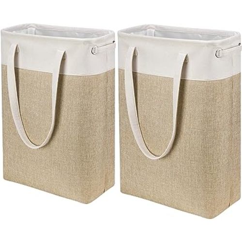Set of 2 Thin Foldable Clothes Hamper