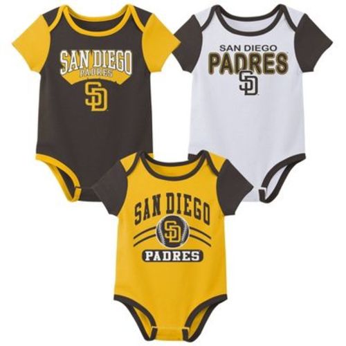 MLB San Diego Padres Infant Boys' 3pk White Bodysuit