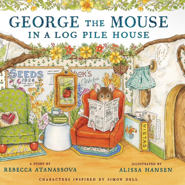 George the Mouse in a Log Pile House