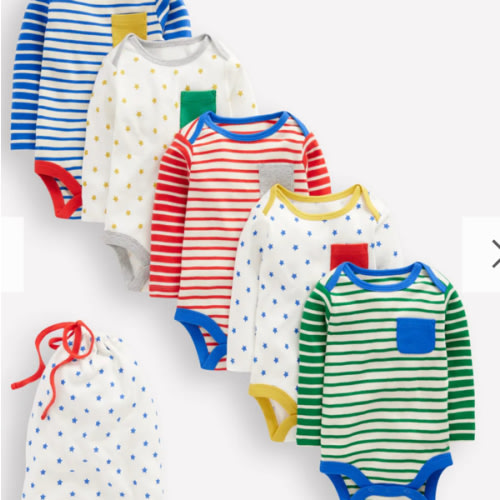 Striped 5 Pack Bodies-Multi Stripes/Stars | Boden USA