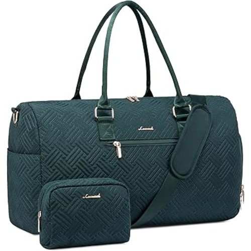 LOVEVOOK Travel Duffle Bag, Weekender Bag for Women with Toiletry Bag, Carry on Overnight Bag with Shoe Compartment, Gym Duffel Bag with Wet Pocket, Mommy Hospital Bags for Labor and Delivery