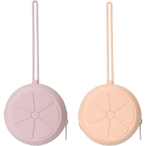 Pacifier Holder Case for Diaper Bags, Silicone Pacifier Storage Case for Newborn, BPA-Free Portable Travel Pacifier Pouch for Girls(Blush, Dusty Lilac)