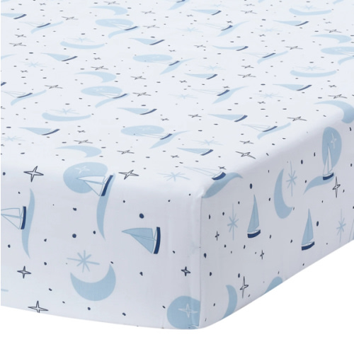 Little Skipper Cotton Fitted Crib Sheet