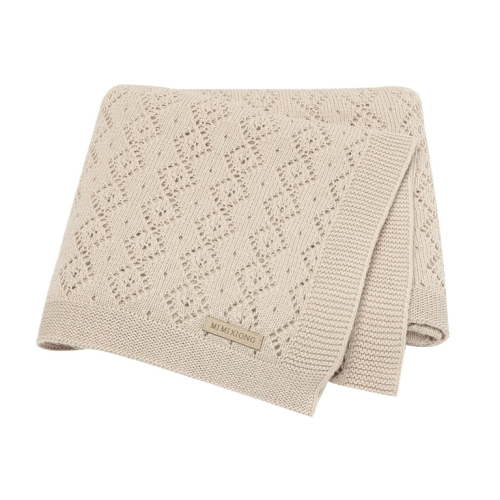 Baby Blanket Knit Children Girl Boy Hollow Out Summer Bed Quilt Solid Soft Stroller Swaddling Cover