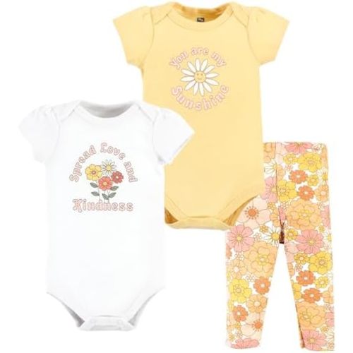Hudson Baby Unisex Cotton Bodysuit and Pant Set 12-18M