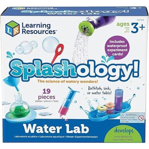 Learning Resources Splashology! Water Lab Science Kit, STEM Playtime, Water Activities, 19 Pieces, Ages 3+