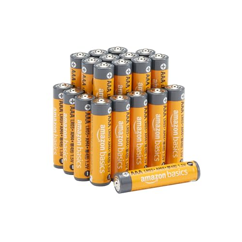 Amazon Basics AAA Alkaline High-Performance Batteries, 1.5 Volt, 10-Year Shelf Life, 20 count (Pack of 1)