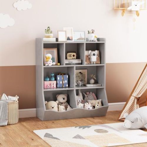 Garvee 3-Tier Kids Bookshelf and Bookcase for Storage Books and Toys,Multi Shelf with Cubby Cabinet for Kids Bedroom,Playroom and Nursery