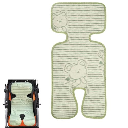 Doublure de siège de refroidissement universelle en lin pour poussette de bébé, tapis rafraîchissant respirant pour poussette, siège de chaise d'été, chaise de salle à manger, siège de sécurité pour