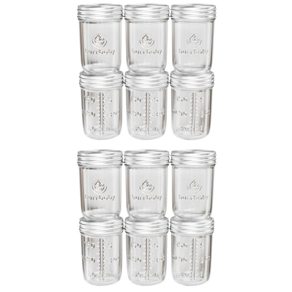 6oz Glass Breast Milk Storage Containers