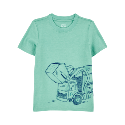 Baby Short-Sleeve Construction Tee - Green - Carter's | Carter's