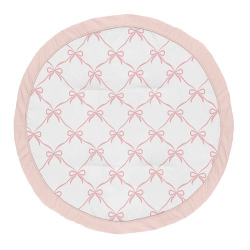 Sweet Jojo Designs Girl Baby Tummy Time Playmat Ballerina and Ballet Bows Pink and White
