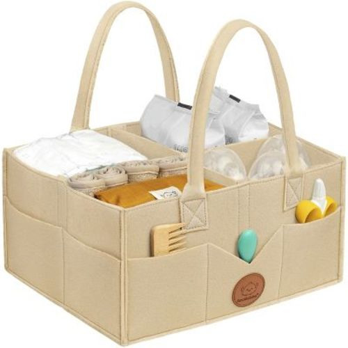 Original Baby Diaper Caddy Organizer, Large Storage Caddy Organizer For Nursery, Changing Table (light Mocha)