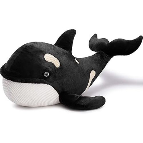 Tezituor Orca Stuffed Animal Soft Killer Whale Plush Toy Blackfish Sea Critters Gift for Kids 51in