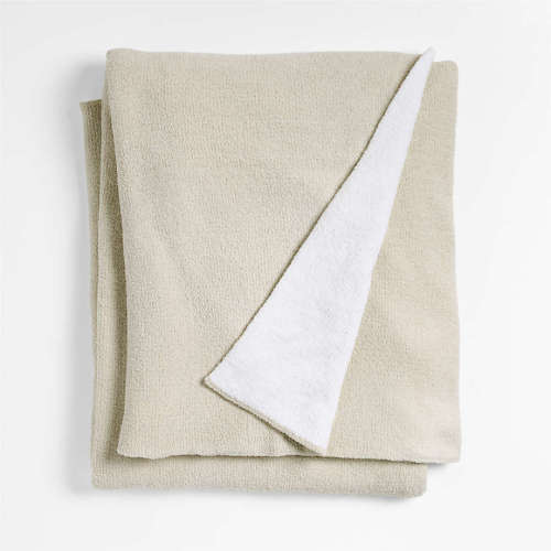Reversible Stone Tan Chenille Kids Blanket