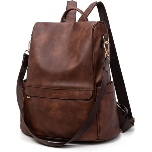 CHERUTY Women Backpack Purse PU Leather Anti-theft Casual Shoulder Bag Fashion Ladies Satchel Bags