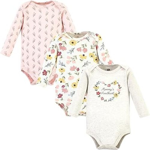 Hudson Baby baby-girls Cotton Long-sleeve Bodysuits