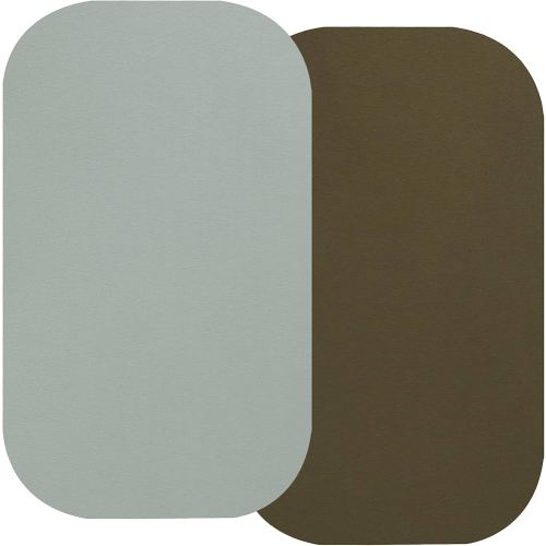 100% Organic Cotton 35" x 20" Bassinet Sheets Compatiable with AMKE 3 in 1 & Gofirst Baby Bassinet, 2 Pack Jersey Knit Fitted Sheet for Baby Boy and Girl, Olive and Sage