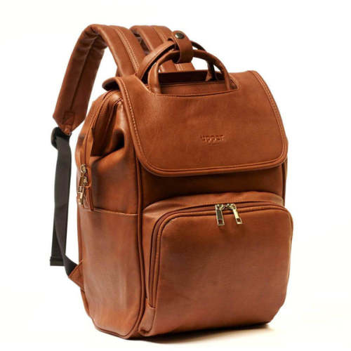 Women’s Diaper Bag Backpack - Best Leather Diaper Bag Backpack for Women Gift | Affordable & Stylish Diaper Backpack Bag | UPPER | La Madison - Elegant Vegan Leather Diaper Bag Backpack - UPPER Brand