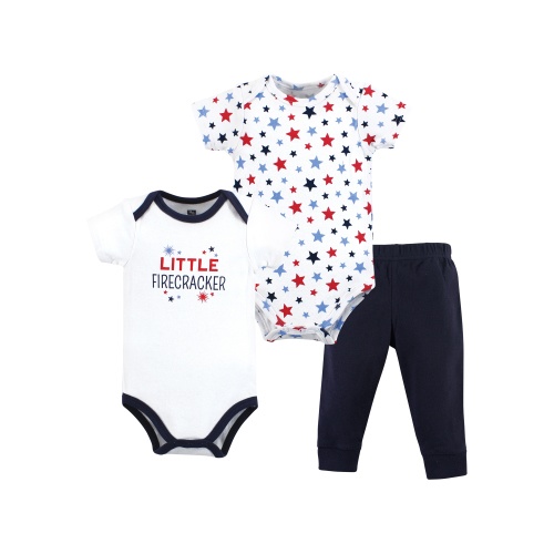 Hudson Baby 2 Cotton Bodysuits and Pant Set, Newborn- 24 Months
