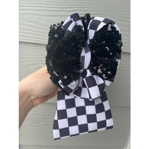 Sequin Checkered Scrap Wrap/scrap piggies