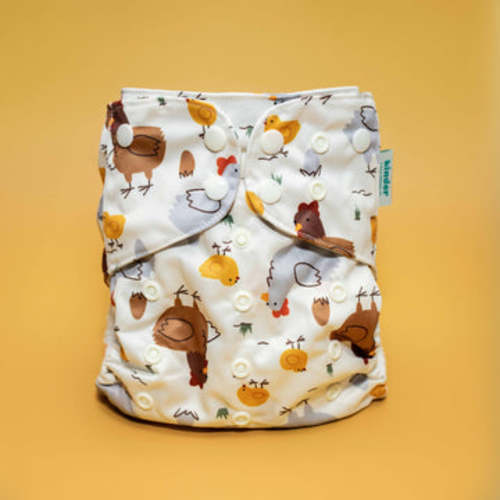 Patterned Pocket Cloth Diaper with Athletic Wicking Jersey