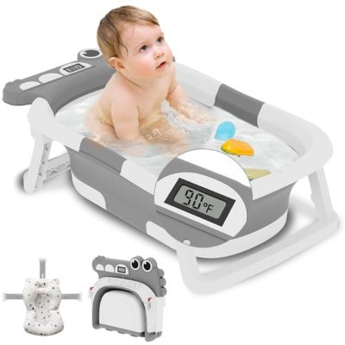 Baby Bathtub Newborn to Toddler 0-36 Months, Gray…