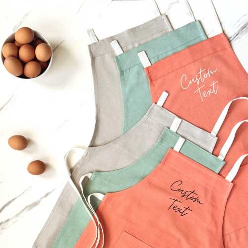 Matching Family Aprons, Personalized Apron Set for Kids and Adults, Custom Aprons for Outdoor Cooking, Summer Cooking & Baking Gifts, Party