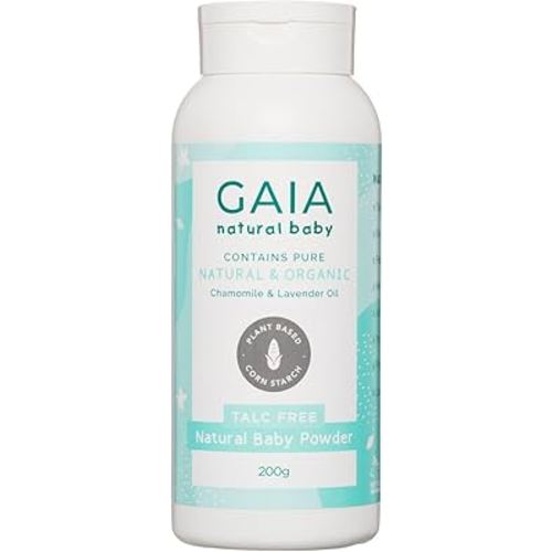 GAIA Natural Baby Powder | 100% talc free baby powder | cornstarch | organic Chamomile | organic Lavender | Perfume Free | Paraben Free | Nappy rash | Australian Made | Gentle baby care | 200g : Amazon.com.au: Baby