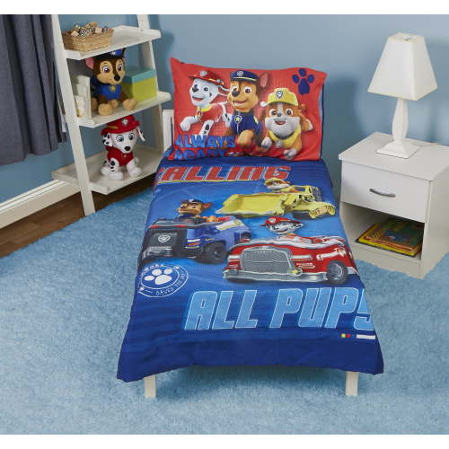 Paw Patrol, Toddler Bedding Set, 4-piece, Reversible Design