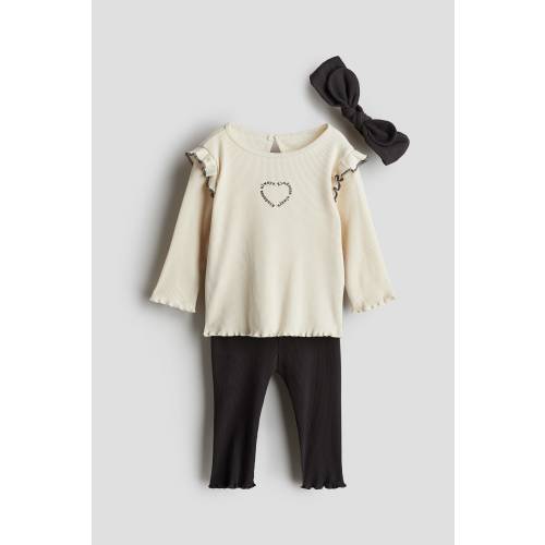 3-PIECE RIBBED COTTON SET