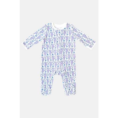 Infant Monkey Zipper Footie