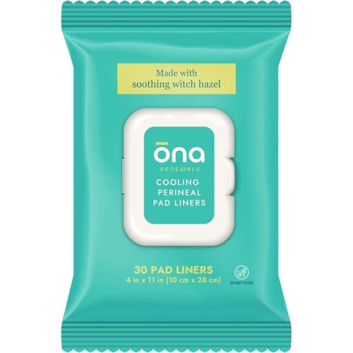 Ona Renewals Perineal Pad Panty Liners for Women - 30 Count - Fragrance-Free - Made with Soothing Witch Hazel - Extra Large Cooling Pads for Postpartum Recovery - Postpartum Essentials