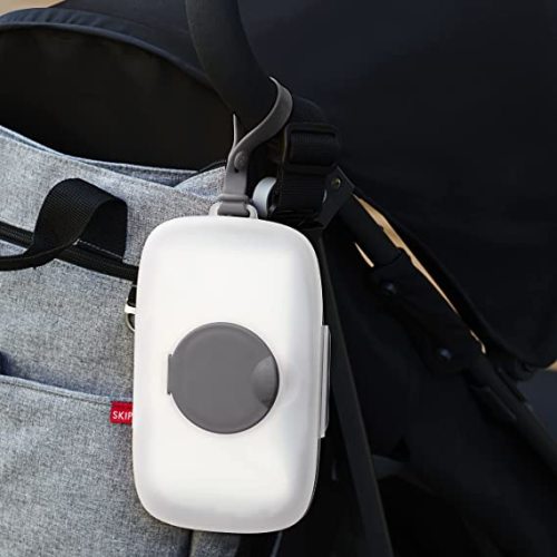 Skip Hop On-The-Go Wipes Dispenser, Grab & Go, Grey - Wipes Case Grey