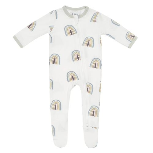 zippered footie- aloe rainbow - The Little Things