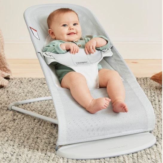 BabyBjörn Bouncer Balance Soft - Mesh in Silver/White