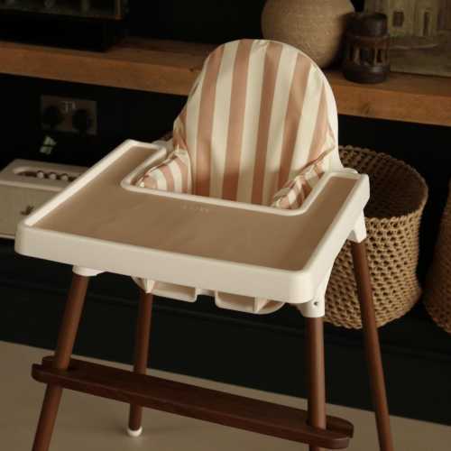 Wipeable Cushion for IKEA Antilop Highchair - Biscuit Stripes