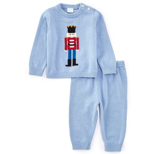 Edgehill Collection x Darby Fallon Clark Baby Boys 3-24 Months Toy Soldier Knit Northland Sweater and Pants Set