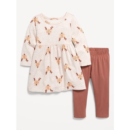 Printed Dress & Leggings Set for Baby