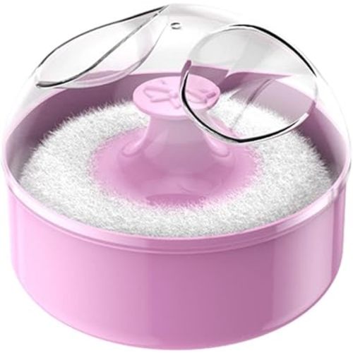 Powder Puff and Container - Body Powder Puff and Container, Dusting Powder Container with Puff | Body Powder Puff, Portable Powder Puff Holder, Dustproof Powder Puff Organizer for Baby Powder