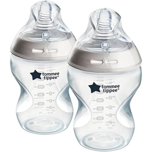 Tommee Tippee Natural Start Anti-Colic BPA Free Baby Bottles, 9 oz, Newborn 0+ Months, Slow Flow Breast-Like Nipple, Designed for Seamless Transitions Between Bottle and Breast, Pack of 2