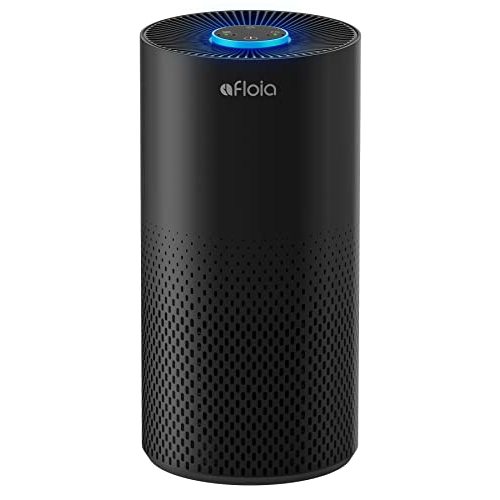 Afloia Air Purifiers for Home Large Room Up to 1076 Ft², 3-Stage Filter Air Purifiers for Bedroom 22 dB, Air Purifiers for Pets Dust Dander Mold Pollen Odor Smoke, Kilo Black, 7 Colors Light