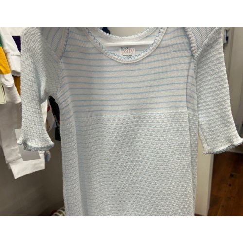 Baby Blue Stripe Newborn Gown w/ Porter monogram