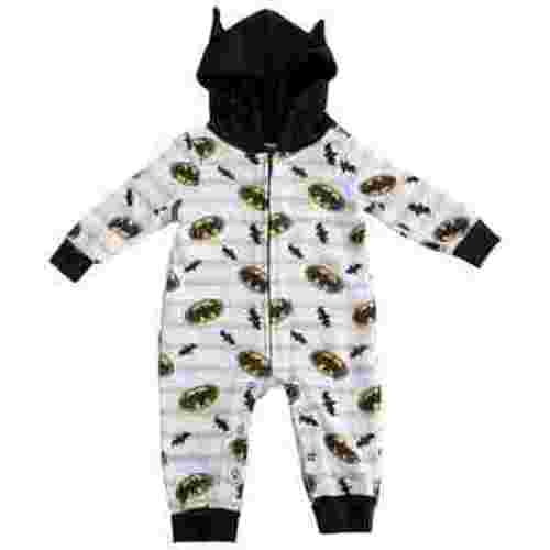 Batman Symbols Infant Hooded Fleece Coveralls with Ears-0-3 Months