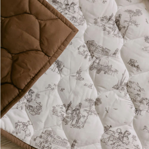 Western Toile Quilted Playmat