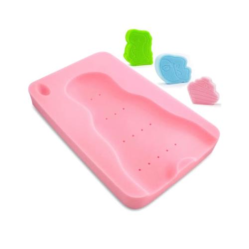 HALLO Baby Bath Sponge Soft Infant Bath Mat Newborn Cushion Odor Free (Pink)
