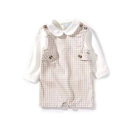 Edgehill Collection Baby Boys Long Sleeve Check Jon Jon Shortall