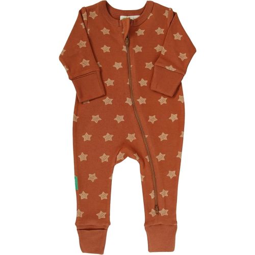 PARADE Organic Signature Print '2-Way' Zip Romper – Long Sleeve