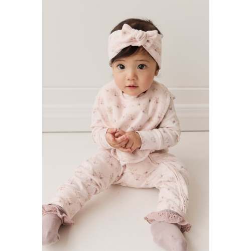 Organic Cotton Bib - Sweet Pea Floral
