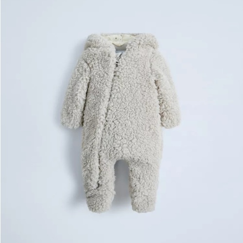 FAUX SHEARLING BODYSUIT - Light gray | ZARA United States
